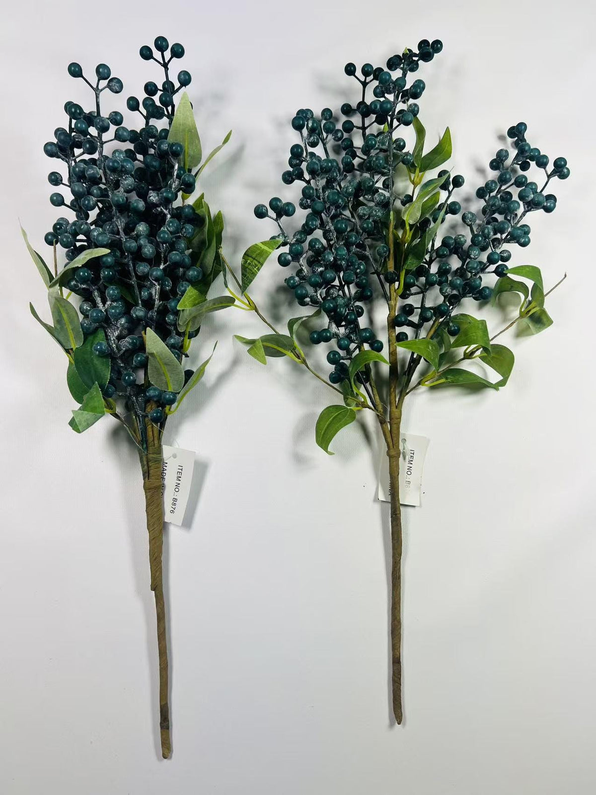 Artificial Blueberry Stem: 24" Faux Berry Floral Pick