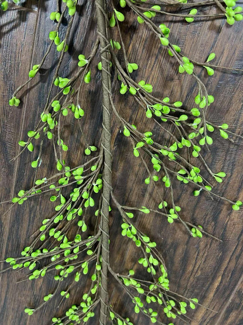 4.5ft Green Berry Garland – Artificial Twig Vine for Spring Wedding, Farmhouse or Table Decor