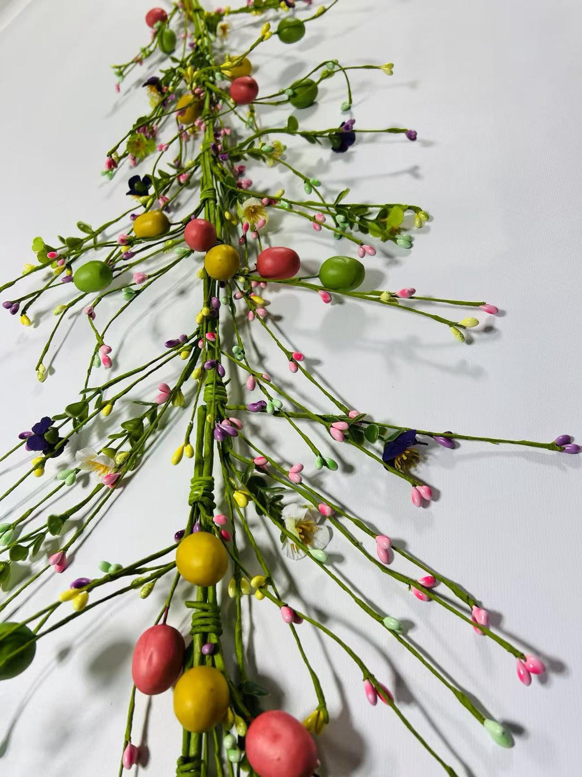Easter Garland Spring Pip Berry Floral Swag Door Wall Hanging Farmhouse Decor