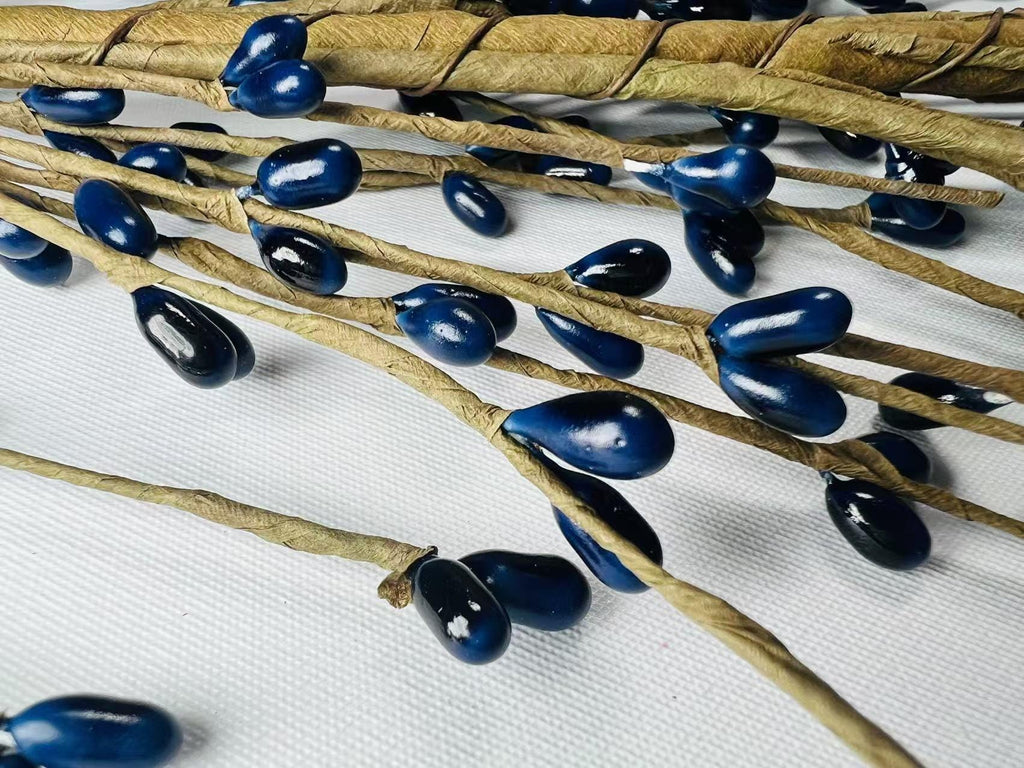 Navy Blue Pip Berry Garland | Rustic Farmhouse Mantel Decor | Primitive Country Garland,4.5 Feet