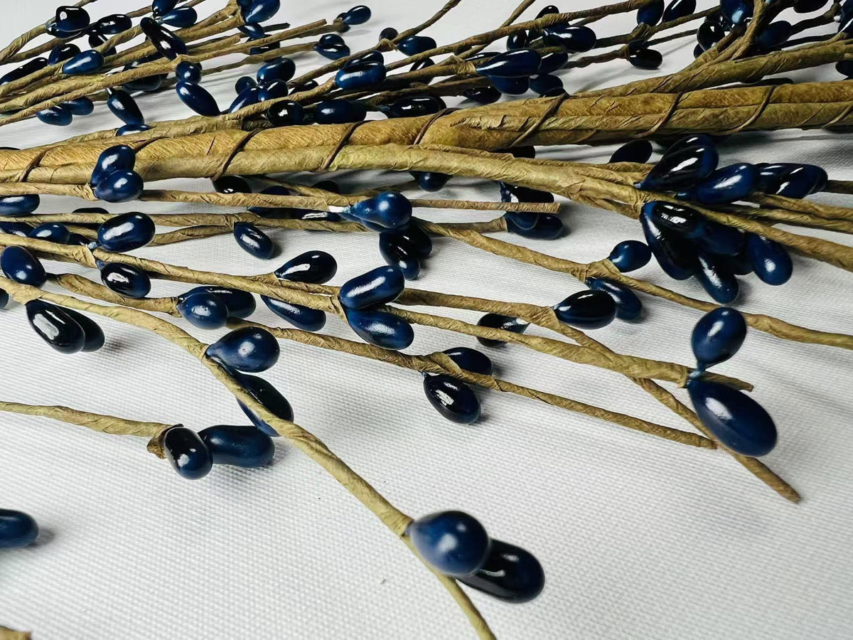 Navy Blue Pip Berry Garland | Rustic Farmhouse Mantel Decor | Primitive Country Garland,4.5 Feet