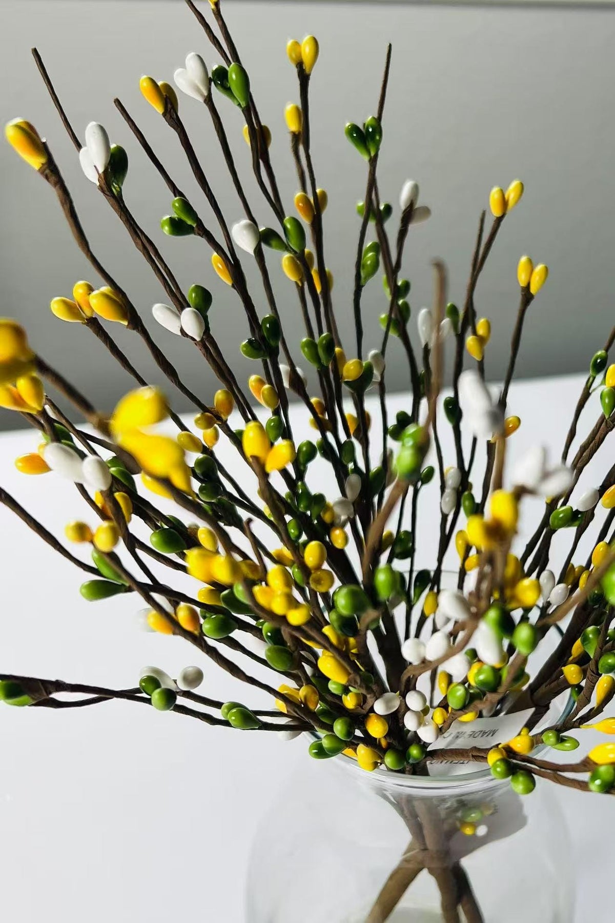 14" Spring Pip Berry Spray: Rustic Farmhouse Floral Stem