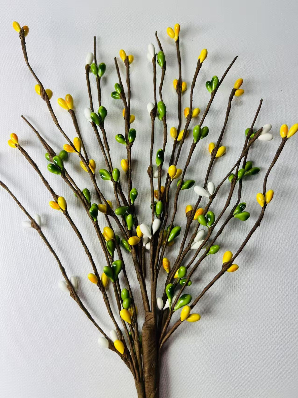 14" Spring Pip Berry Spray: Rustic Farmhouse Floral Stem