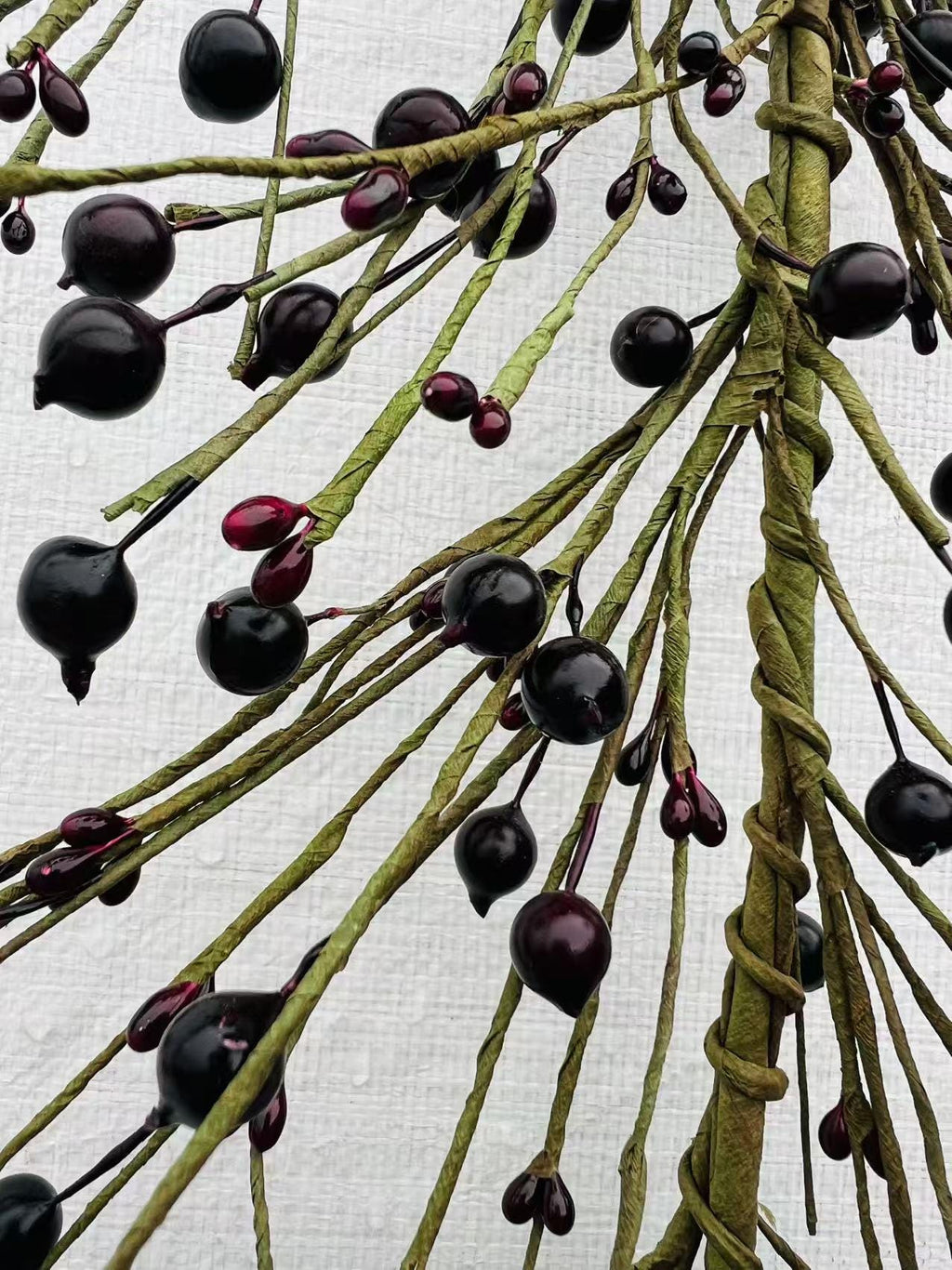 Burgundy Pip Berry Garland Rustic Farmhouse Swag Fall Winter Holiday Decor Wall Door Hanging