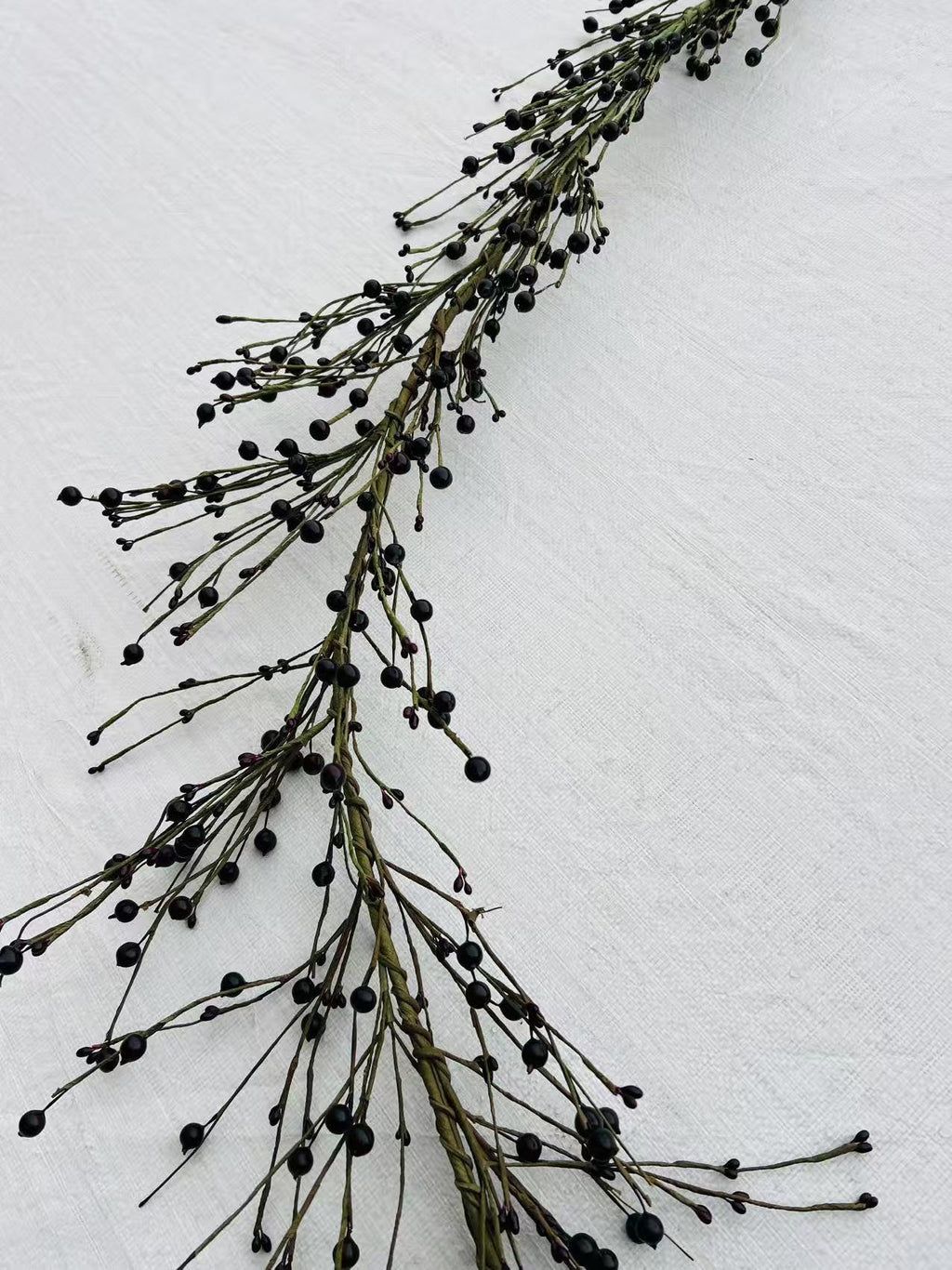 Burgundy Pip Berry Garland Rustic Farmhouse Swag Fall Winter Holiday Decor Wall Door Hanging