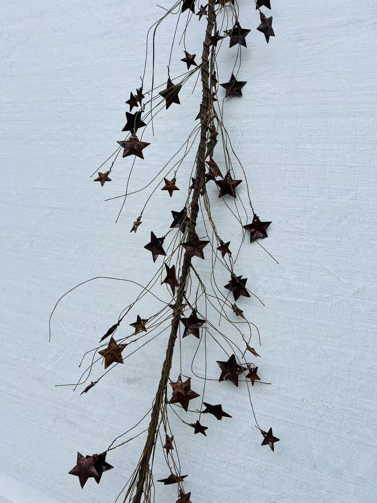 Rustic Metal Star Garland Primitive Farmhouse Wall Door Swag Country Americana Home Decor