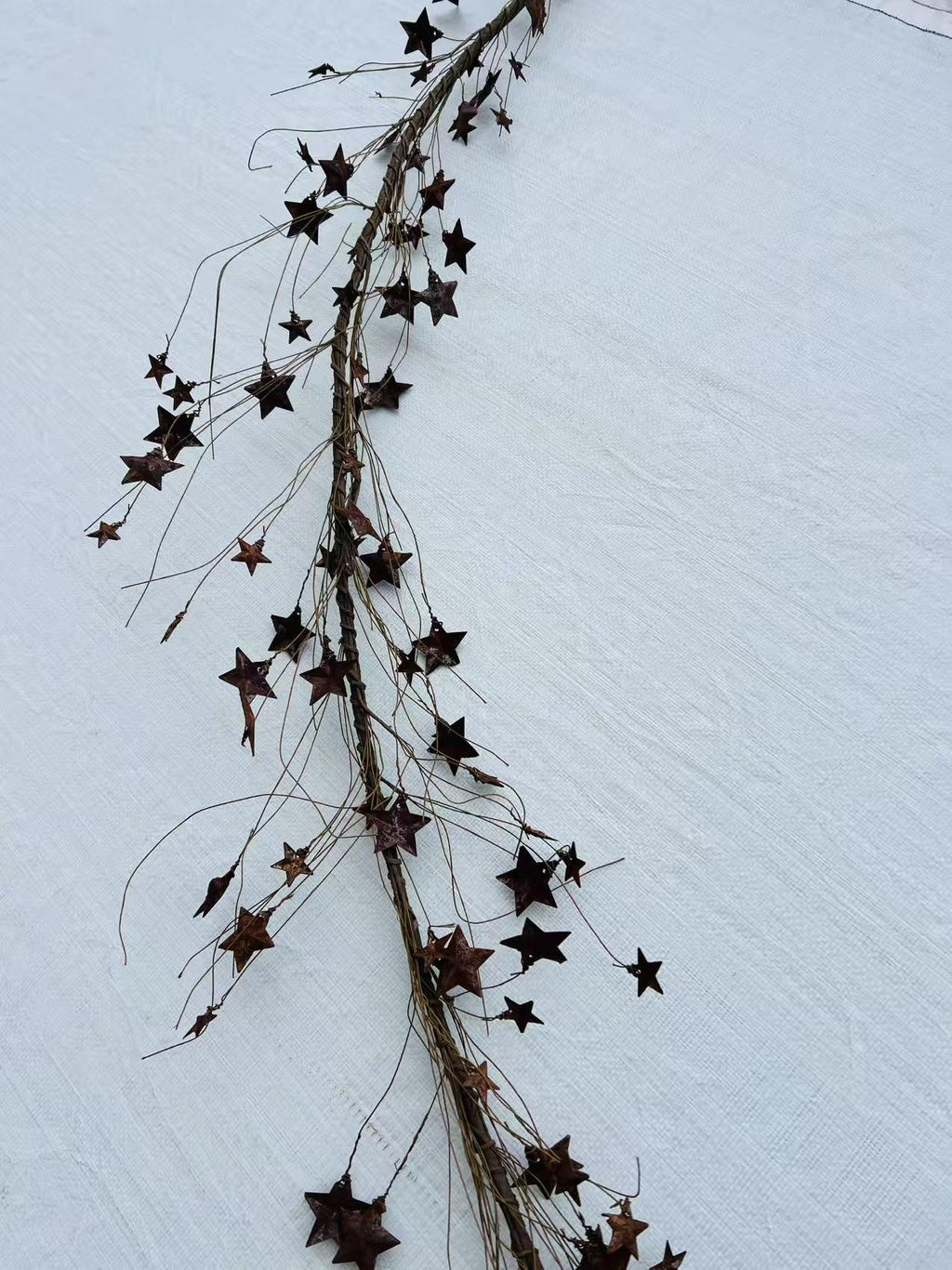 Rustic Metal Star Garland Primitive Farmhouse Wall Door Swag Country Americana Home Decor