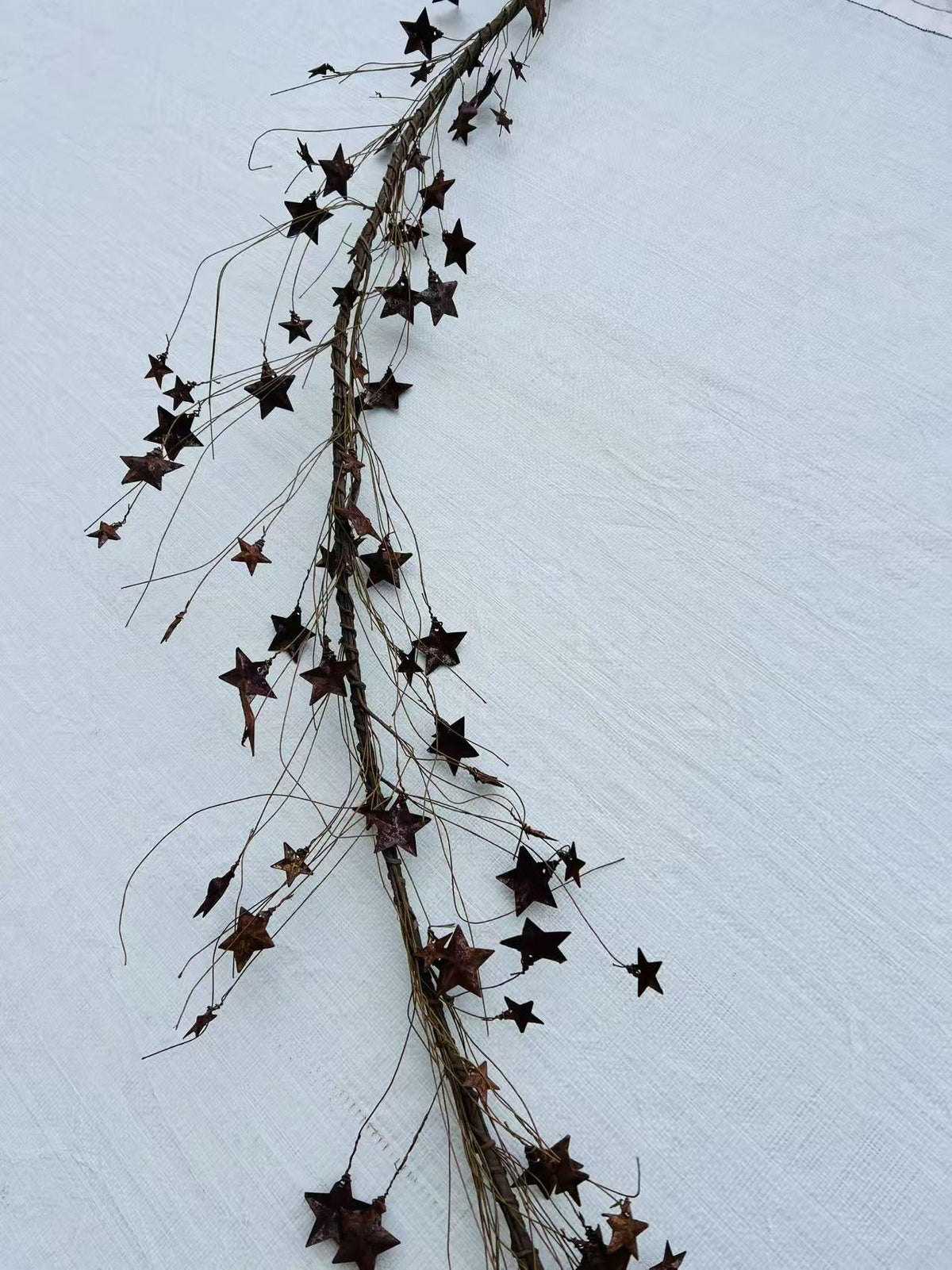 Rustic Metal Star Garland Primitive Farmhouse Wall Door Swag Country Americana Home Decor