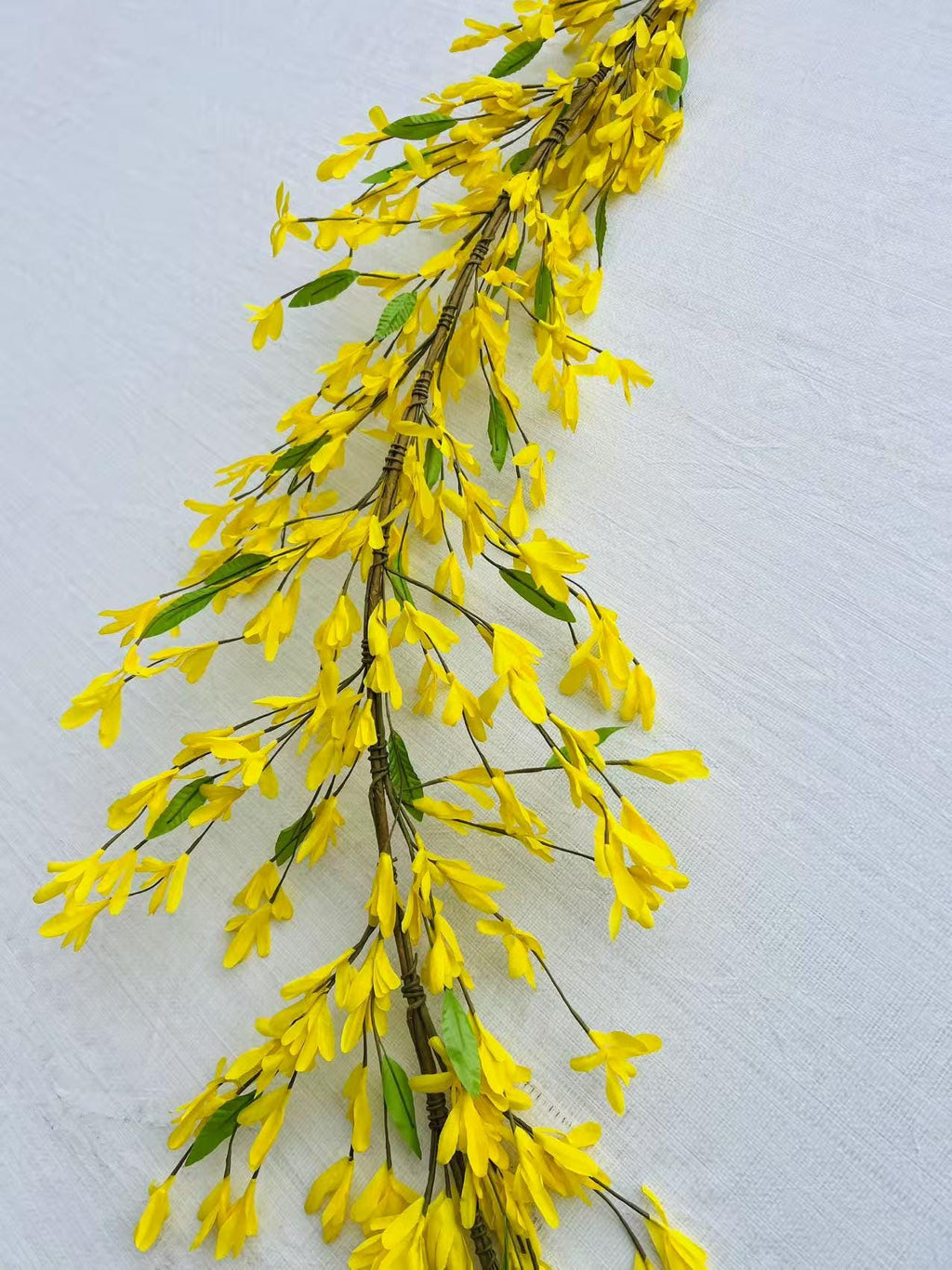 5ft Yellow Silk Forsythia Garland - Spring Floral Vine for Home Wedding Decor