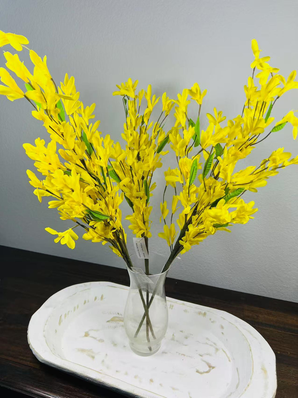 Silk  Forsythia Stem 22” Yellow Artificial Spring Branch Easter Floral Arrangement Decor