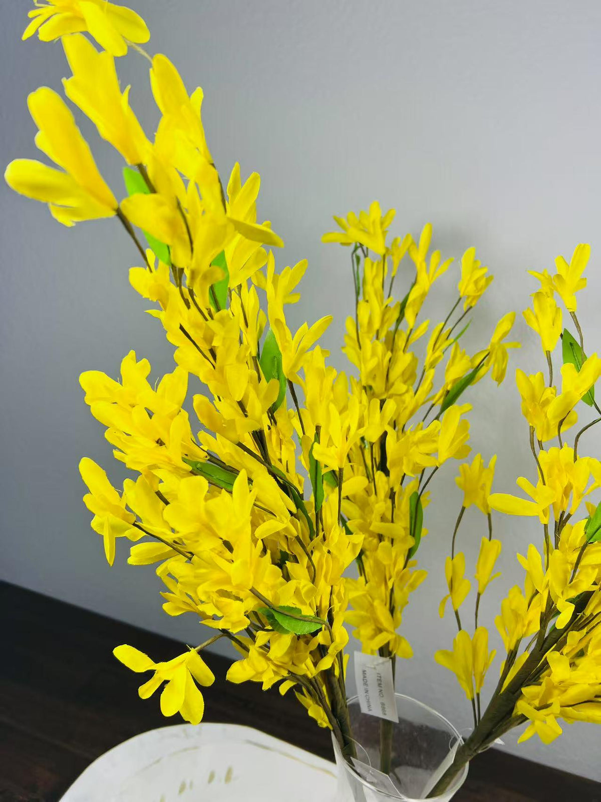 Silk  Forsythia Stem 22” Yellow Artificial Spring Branch Easter Floral Arrangement Decor