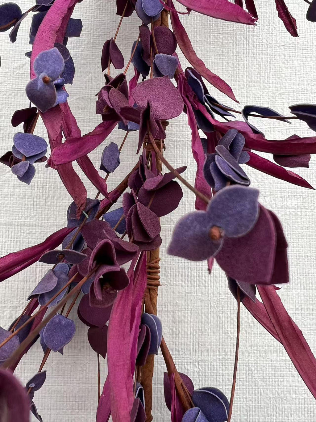 Purple Burgundy Floral Garland: 5ft Boho Wedding Vine
