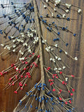 Patriotic Pip Berry Garland Red White Navy Rustic Decor,4.5 feet country garland