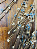 Blue and Cream Pip Berry Garland Rustic Farmhouse Door Swag Wall Decor Country Style