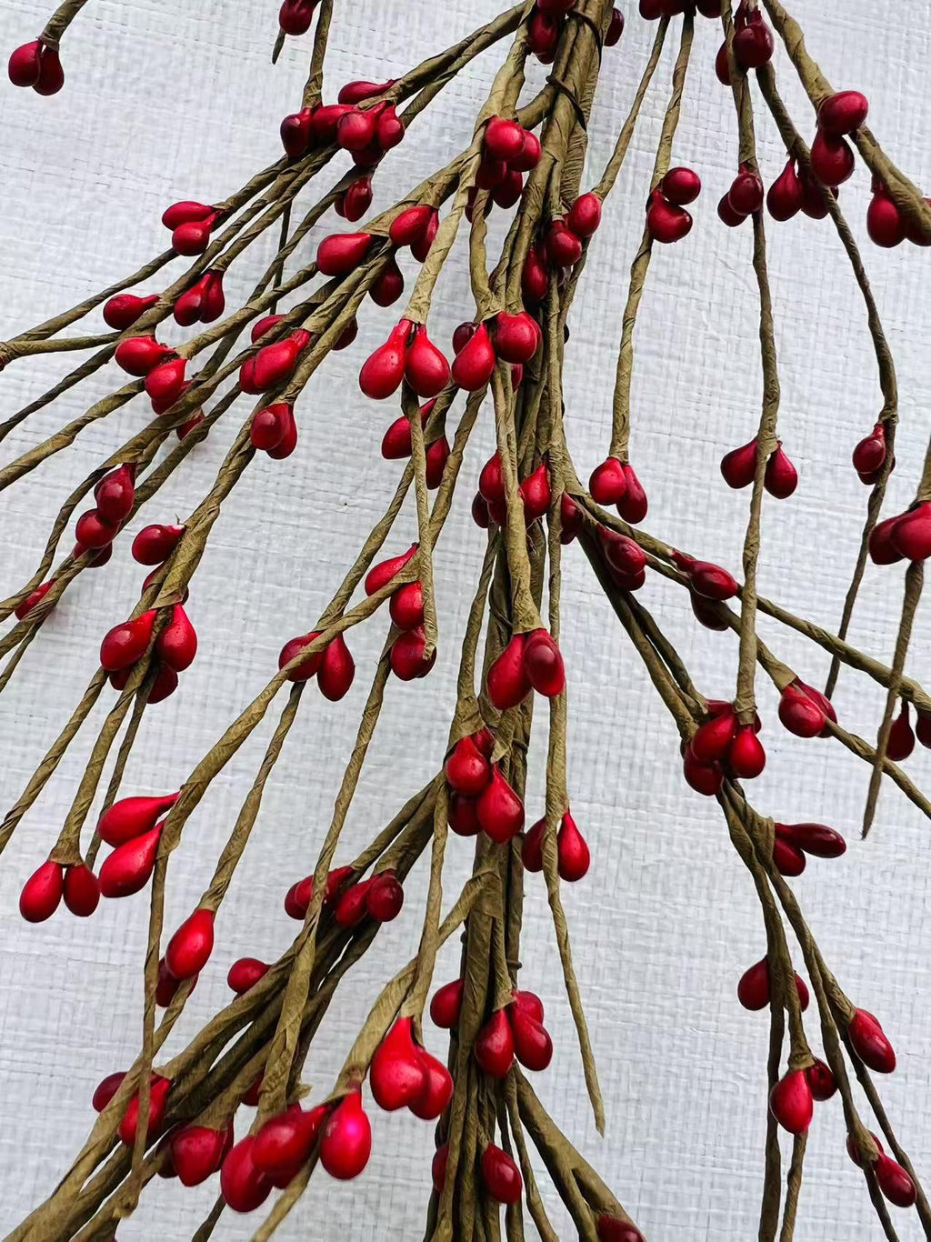 Red Pip Berry Garland: 55" Rustic Farmhouse Christmas Decor