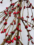 Red Pip Berry Garland: 55" Rustic Farmhouse Christmas Decor