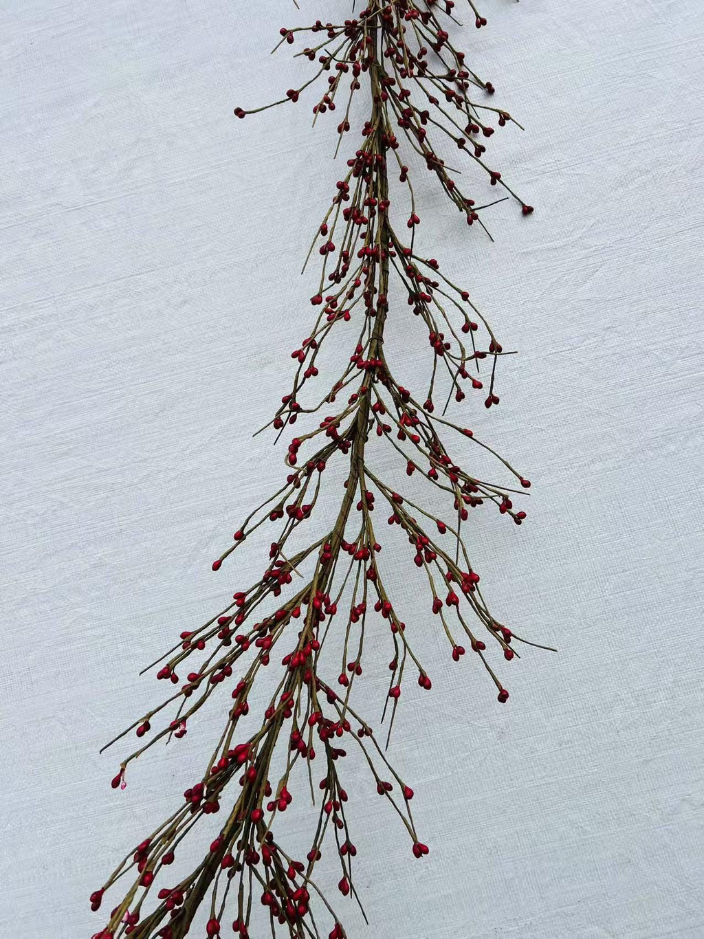 Red Pip Berry Garland: 55" Rustic Farmhouse Christmas Decor