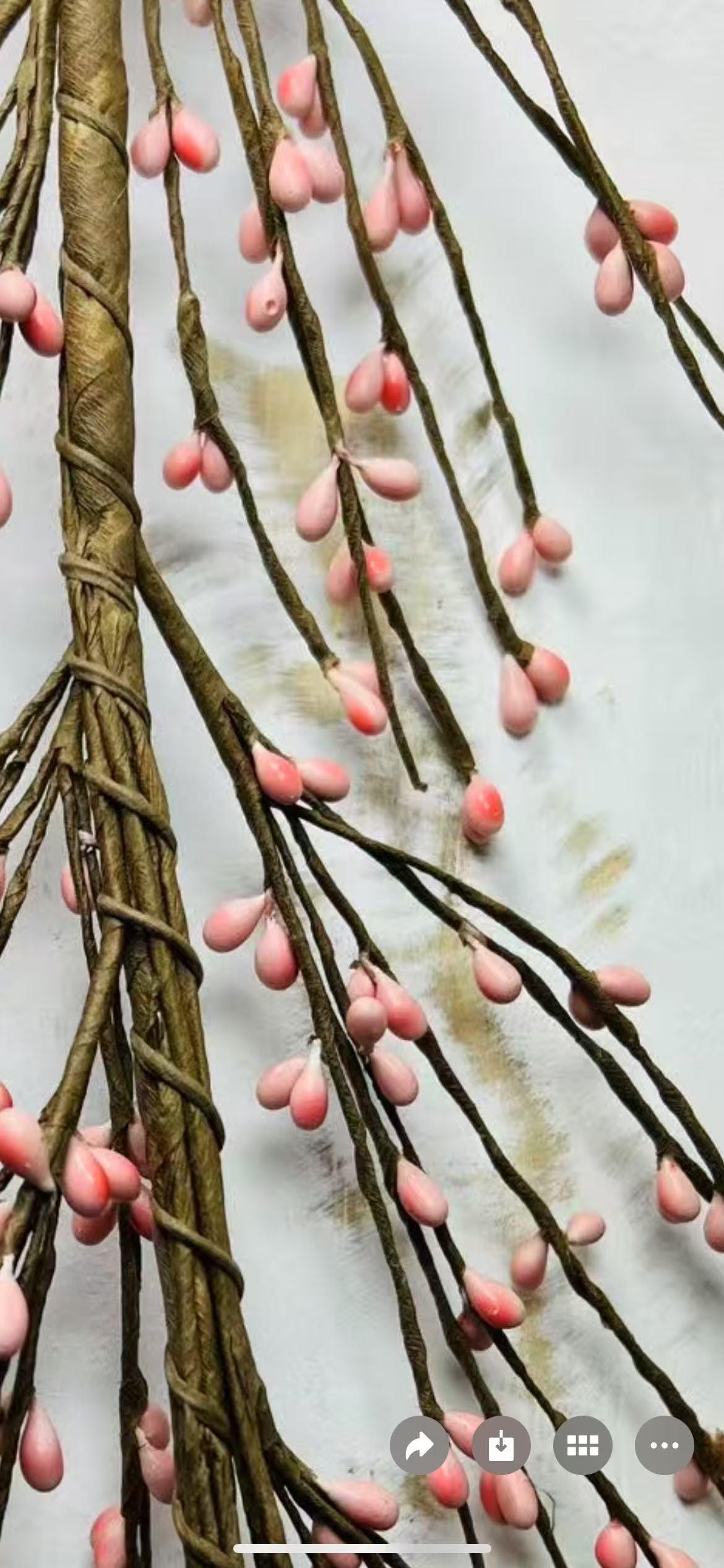 4.5ft Pink Pip Berry Garland | Rustic Country Garland | Spring Farmhouse Mantel Decor