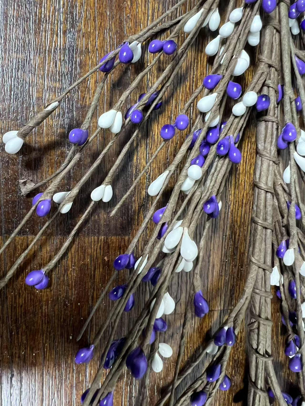 4.5ft Purple White Pip Berry Garland | Country Rustic Garland | Farmhouse Mantel Spring Decor