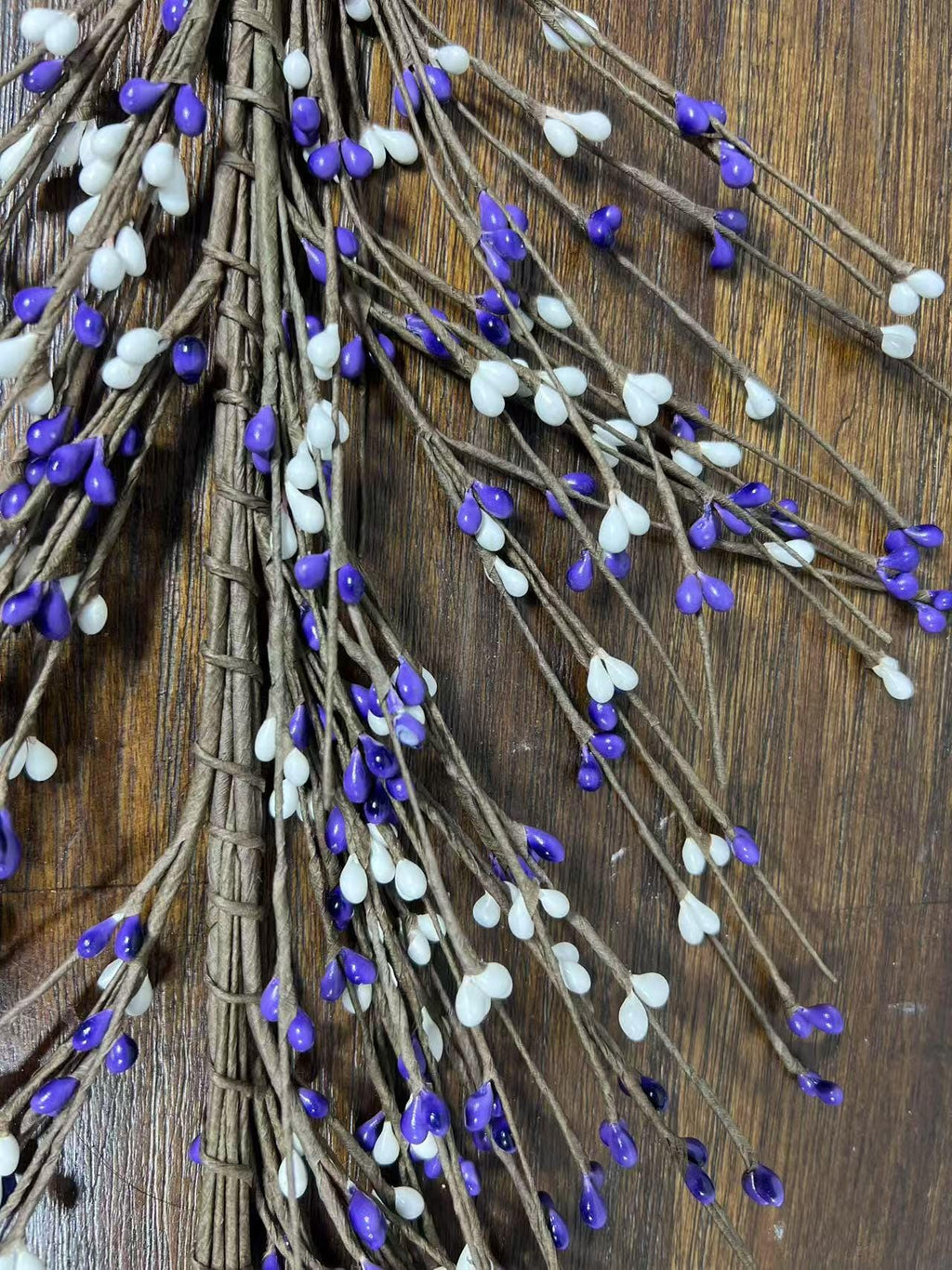 4.5ft Purple White Pip Berry Garland | Country Rustic Garland | Farmhouse Mantel Spring Decor