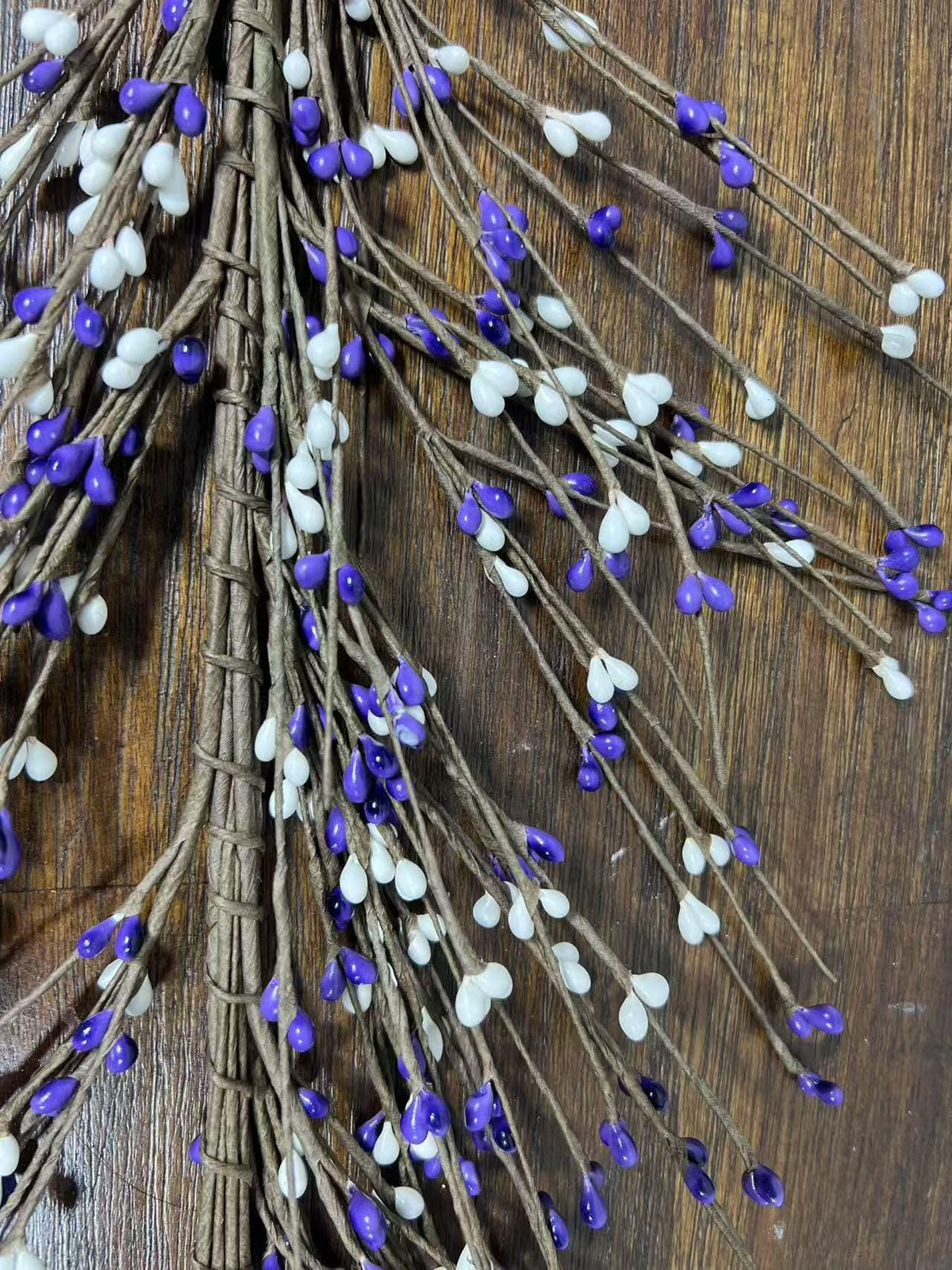 4.5ft Purple White Pip Berry Garland | Country Rustic Garland | Farmhouse Mantel Spring Decor