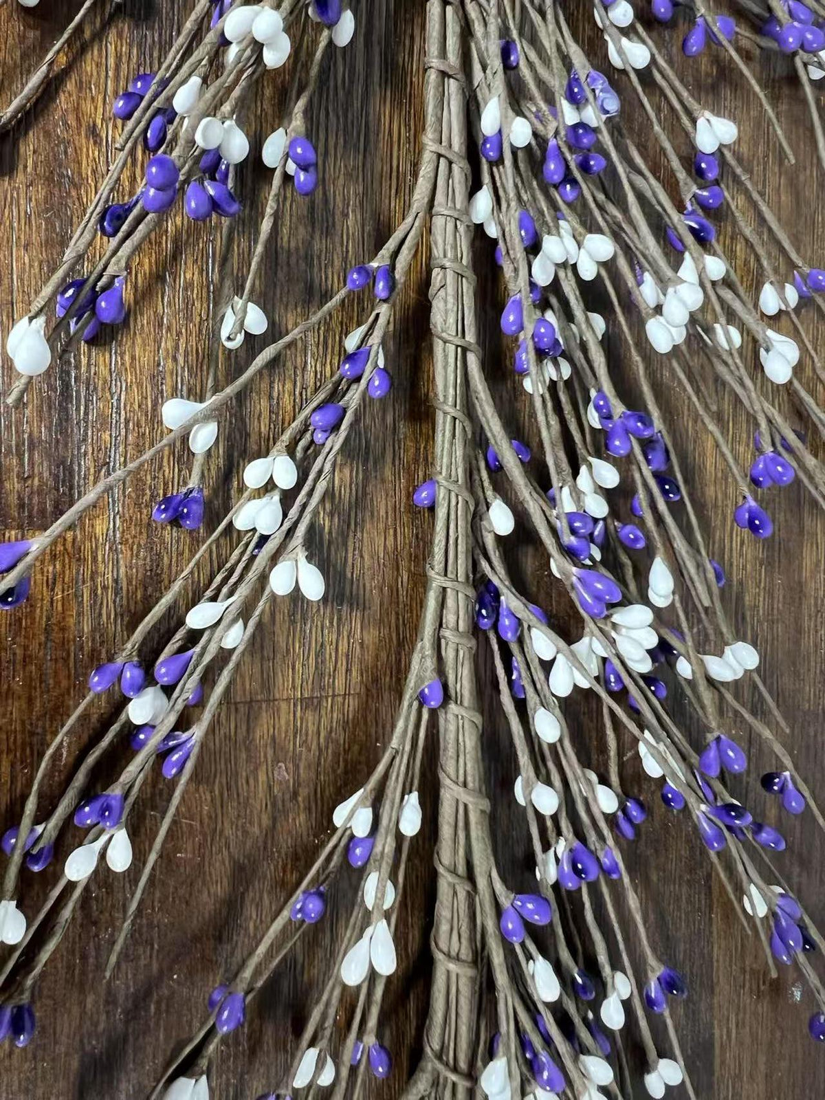 4.5ft Purple White Pip Berry Garland | Country Rustic Garland | Farmhouse Mantel Spring Decor