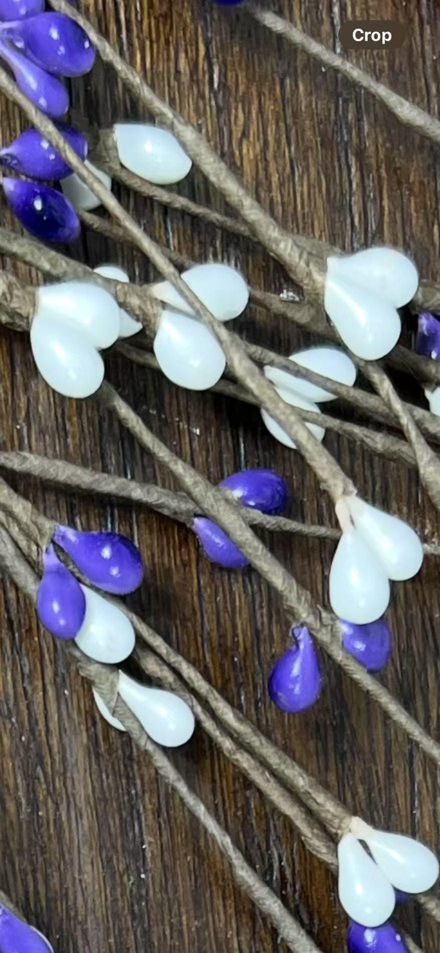 4.5ft Purple White Pip Berry Garland | Country Rustic Garland | Farmhouse Mantel Spring Decor