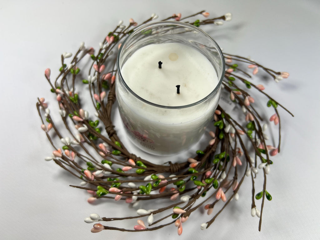 Easter Pip Berry Candle Ring: Spring Floral Decor (4.5")