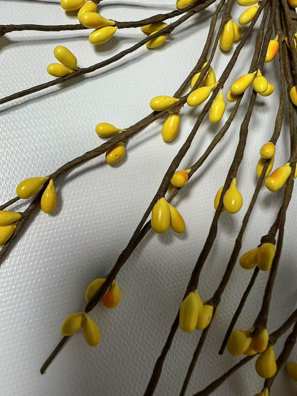 Yellow Pip Berry Garland 4.5ft | Rustic Farmhouse Spring Decor | Primitive Floral Mantel Garland