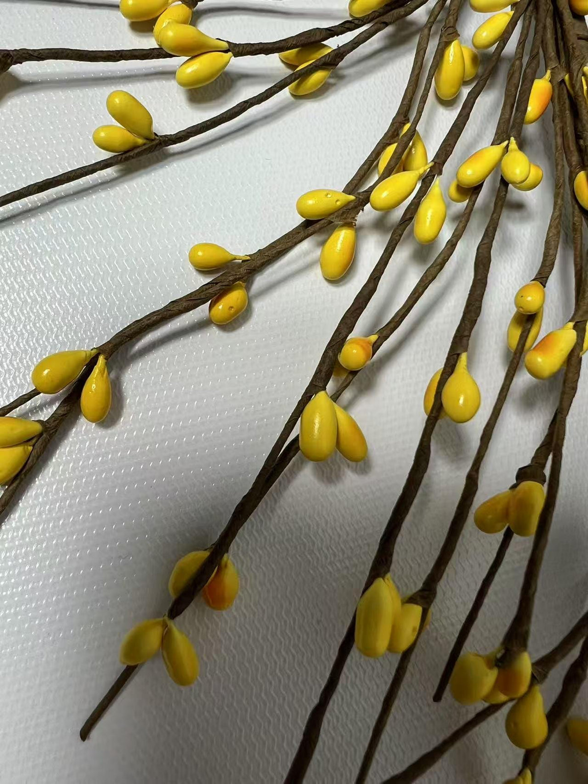 Yellow Pip Berry Garland 4.5ft | Rustic Farmhouse Spring Decor | Primitive Floral Mantel Garland