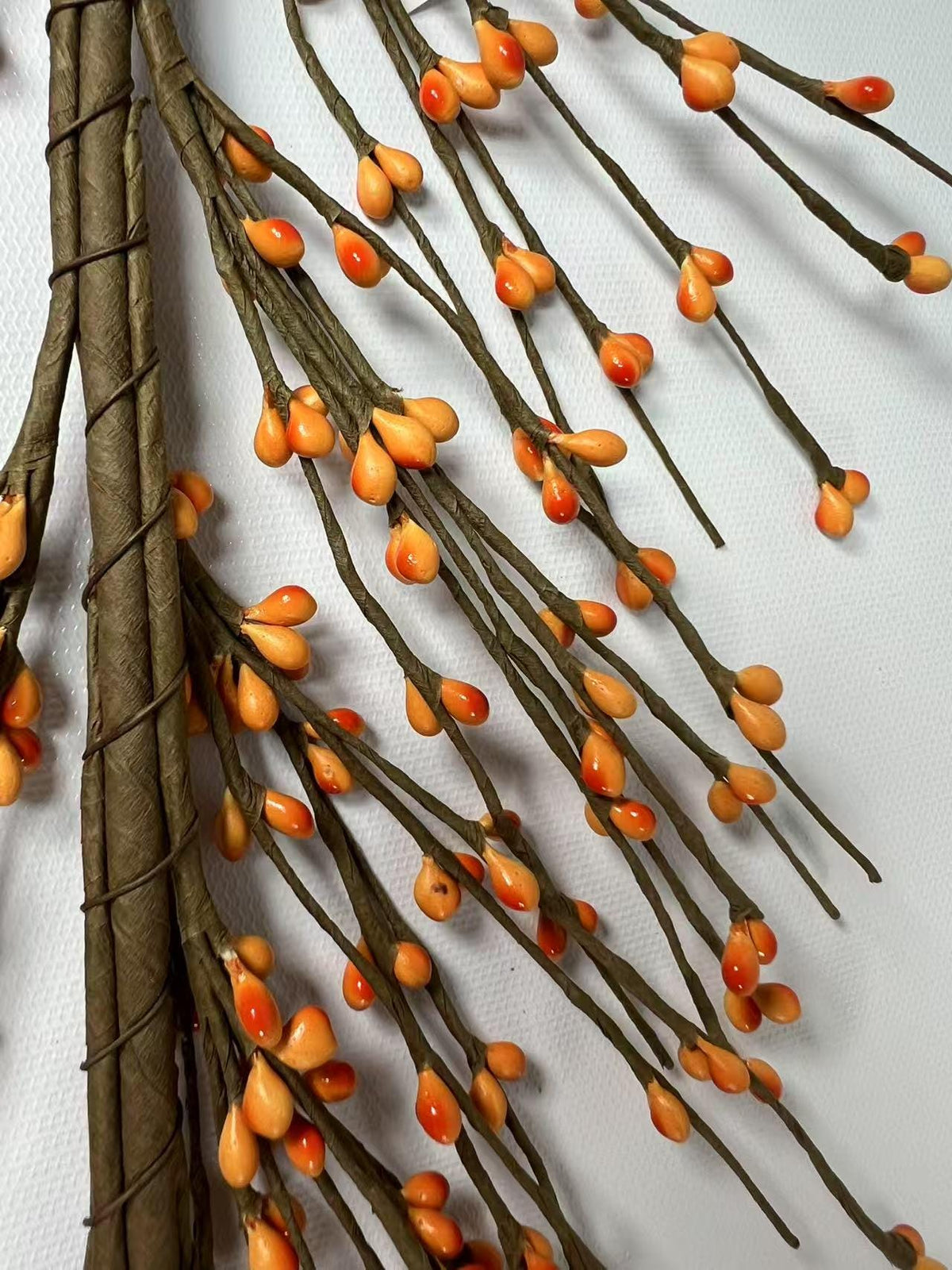 Orange Pip Berry Garland 4.5ft | Fall Farmhouse Decor | Thanksgiving Mantel Garland | Rustic Vine