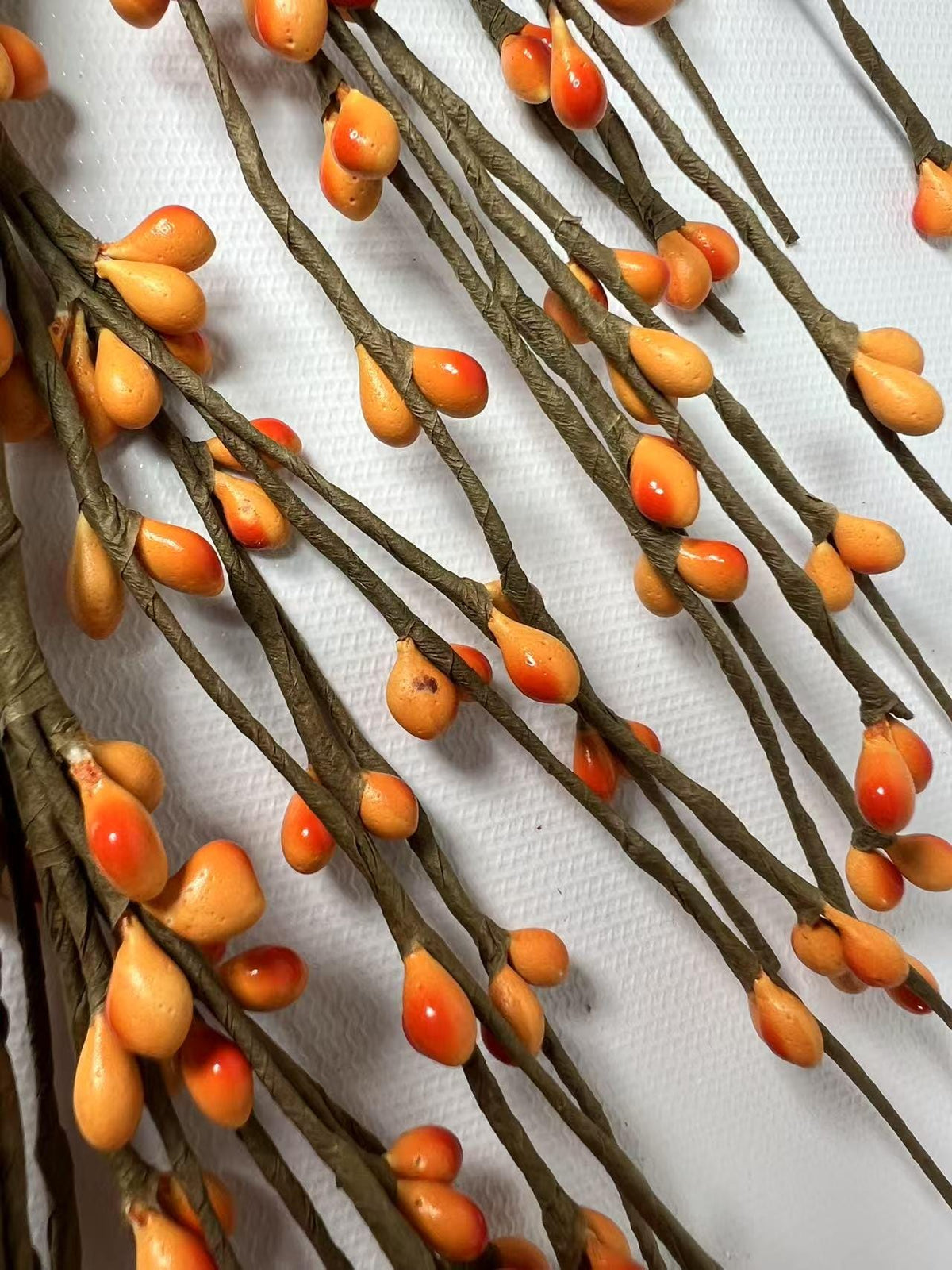 Orange Pip Berry Garland 4.5ft | Fall Farmhouse Decor | Thanksgiving Mantel Garland | Rustic Vine