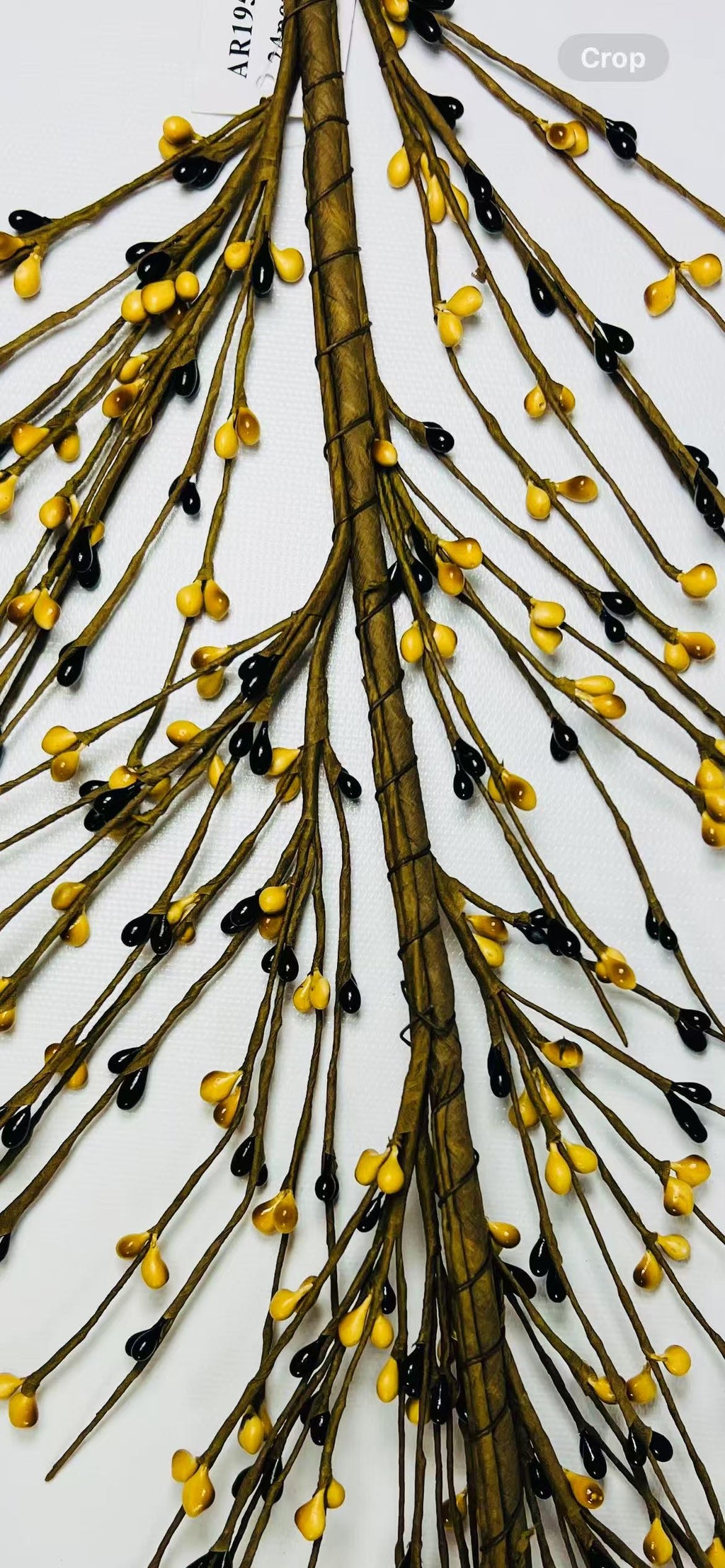 Black Mustard Pip Berry Garland 4.5ft | Rustic Primitive Fall Decor | Farmhouse Mantel Garland