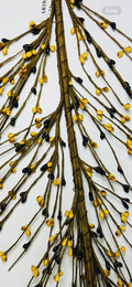 Black Mustard Pip Berry Garland 4.5ft | Rustic Primitive Fall Decor | Farmhouse Mantel Garland