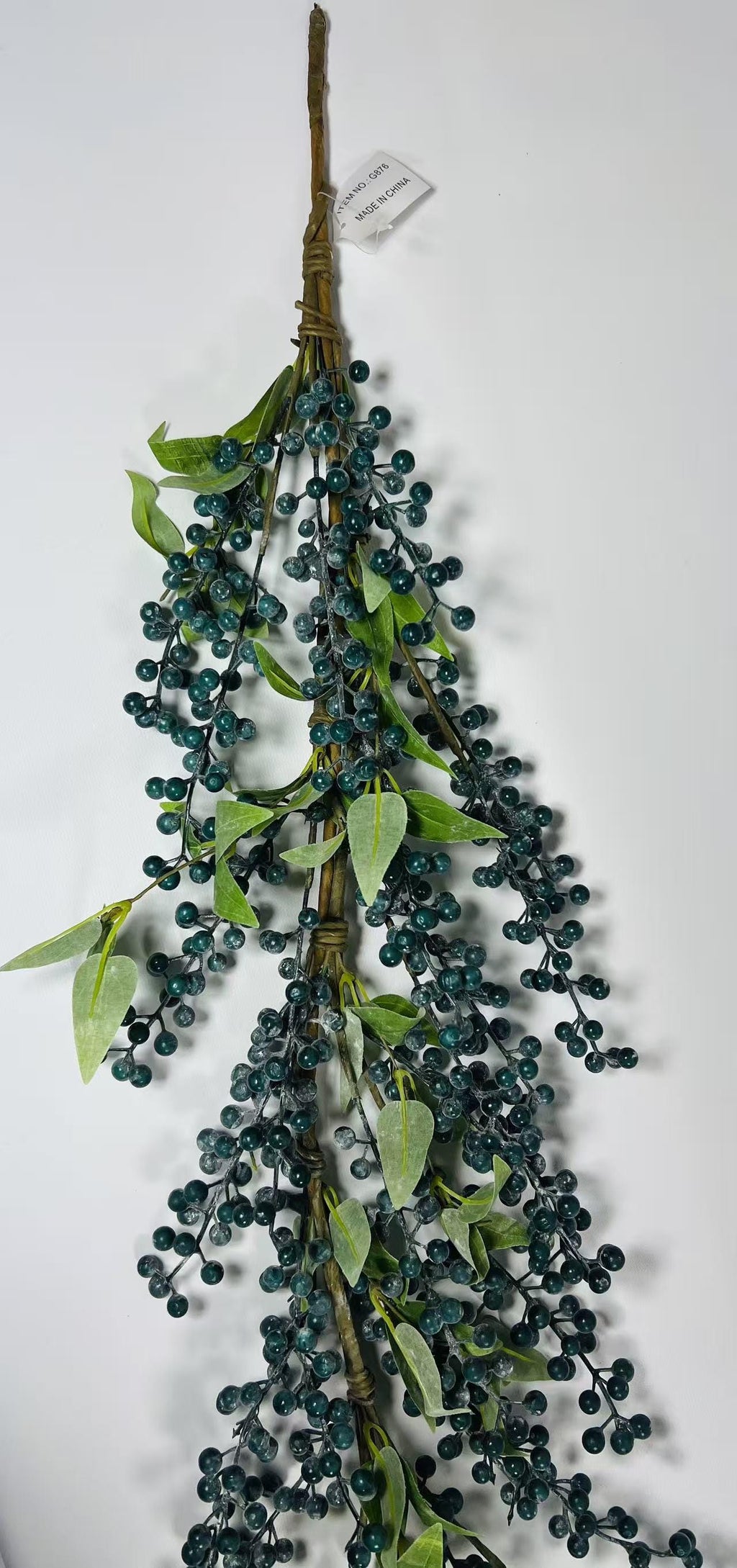 5ft Blueberry Garland | Rustic Faux Berry Vine | Farmhouse Blue Garland | Door Mantel Decor