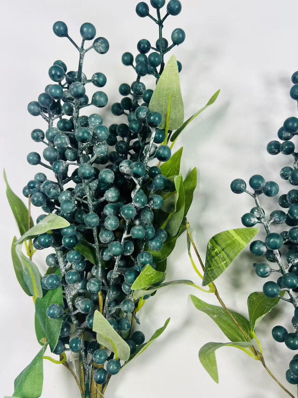 Artificial Blueberry Stem: 24" Faux Berry Floral Pick