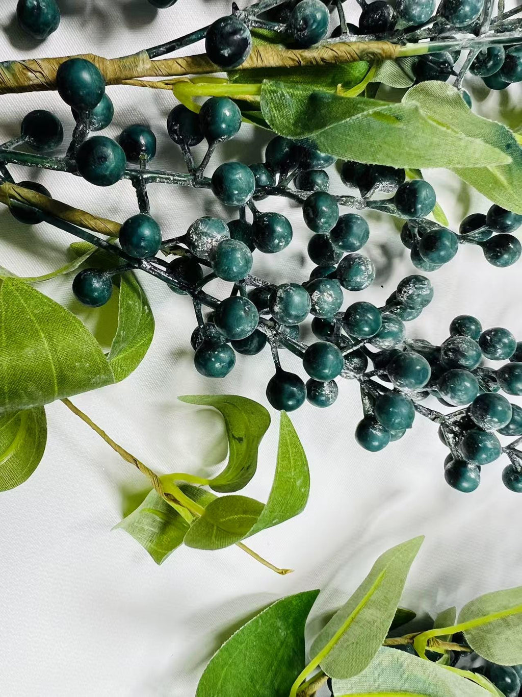 Artificial Blueberry Stem: 24" Faux Berry Floral Pick