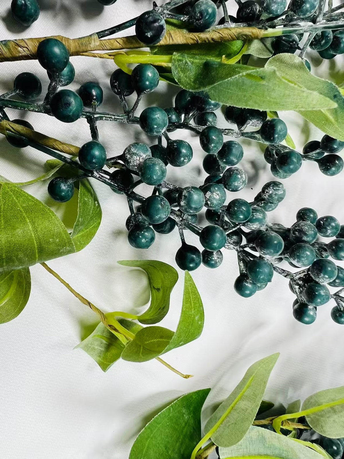 Artificial Blueberry Stem: 24" Faux Berry Floral Pick