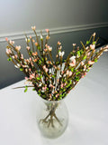 Spring Pip Berry Pick: Pink, Green & White Floral Branch (14")