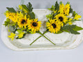 Rustic Sunflower and Yellow Floral Bouquet | 16” Artificial Farmhouse Spring Wildflower Pick