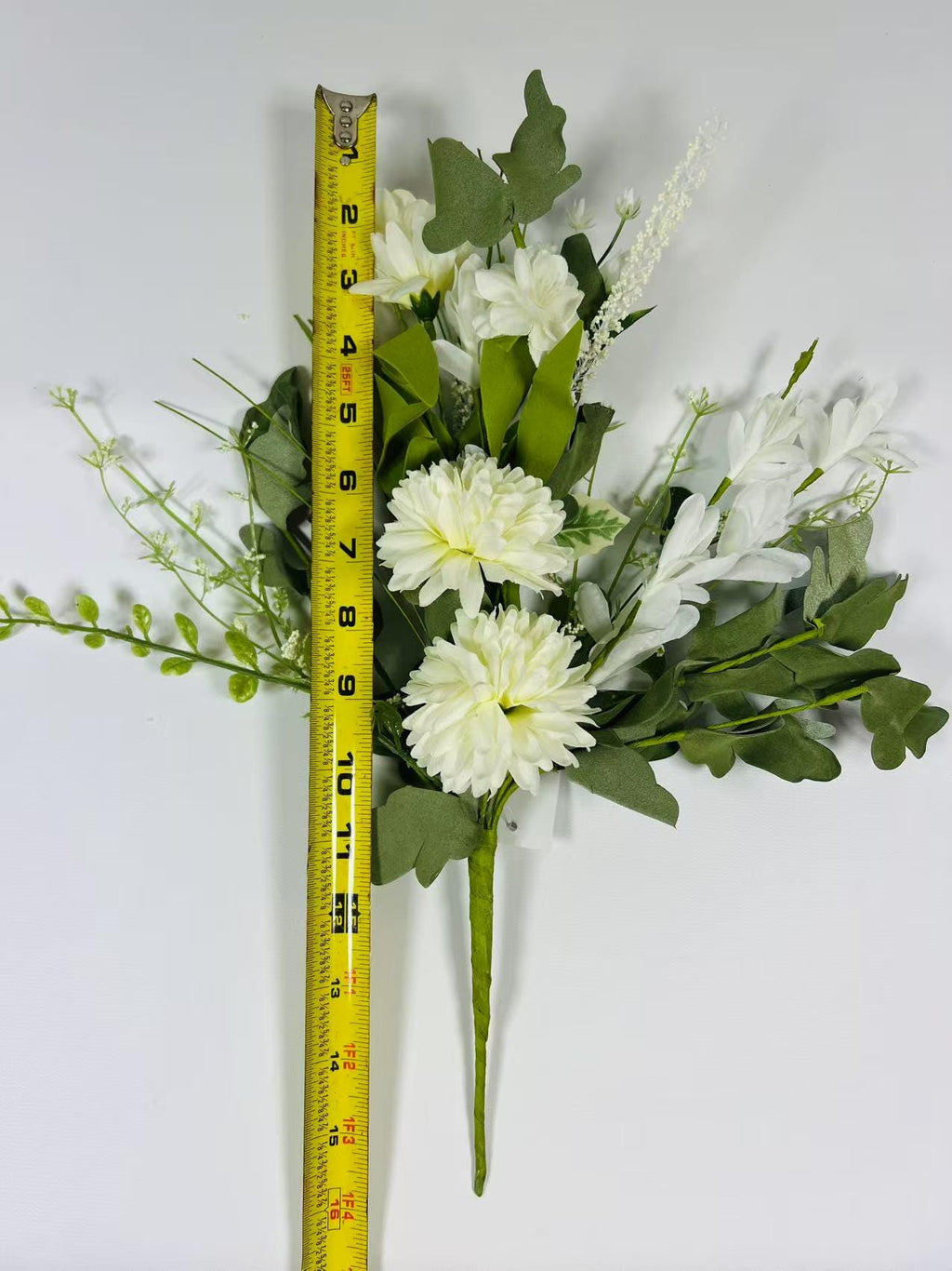 White Artificial Flower Bouquet 16” | Faux Daisy Pick | Rustic Farmhouse Wedding Floral Stem