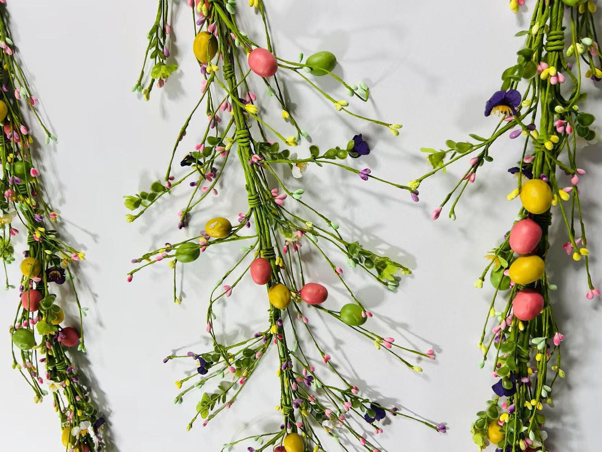 Easter Garland Spring Pip Berry Floral Swag Door Wall Hanging Farmhouse Decor