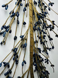 Navy Blue Pip Berry Garland | Rustic Farmhouse Mantel Decor | Primitive Country Garland,4.5 Feet