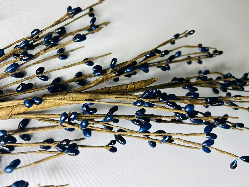 Navy Blue Pip Berry Garland | Rustic Farmhouse Mantel Decor | Primitive Country Garland,4.5 Feet