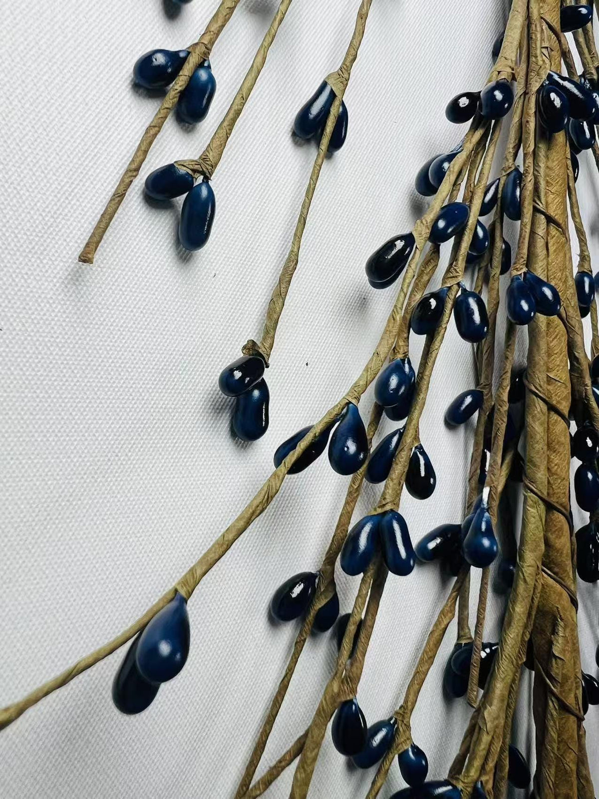Navy Blue Pip Berry Garland | Rustic Farmhouse Mantel Decor | Primitive Country Garland,4.5 Feet