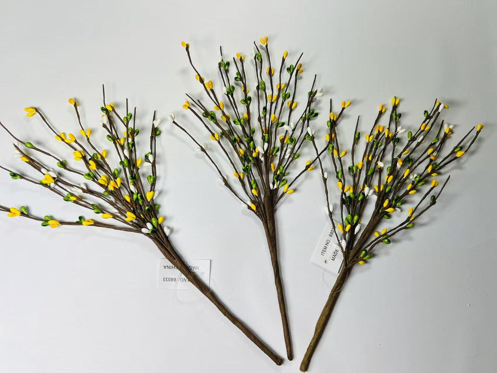 14" Spring Pip Berry Spray: Rustic Farmhouse Floral Stem