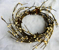 Mini Cream Pip Berry Wreath: Rustic Star Country Decor (4.5")
