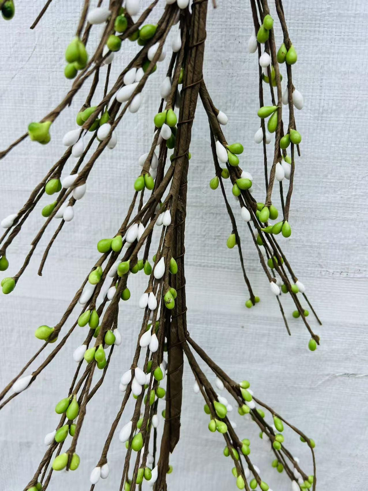 Pip Berry Garland 55” Green White Spring Farmhouse Rustic Easter Mantel Decor