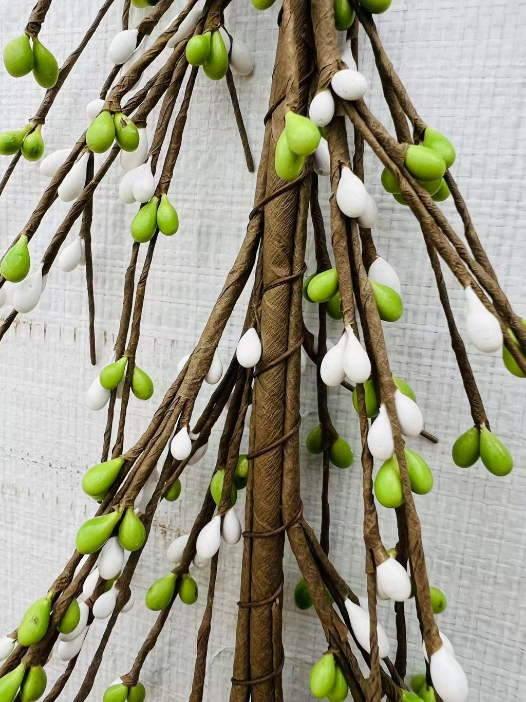 Pip Berry Garland 55” Green White Spring Farmhouse Rustic Easter Mantel Decor