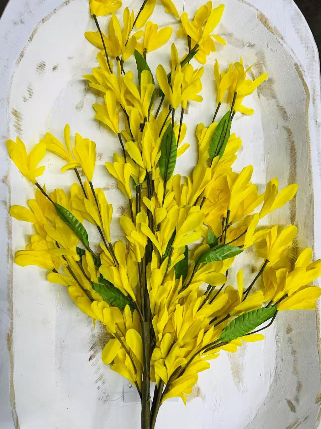 Silk  Forsythia Stem 22” Yellow Artificial Spring Branch Easter Floral Arrangement Decor